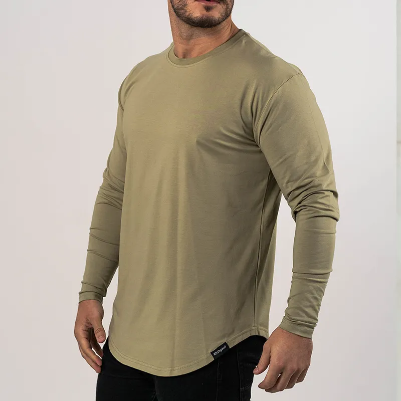 021 ESSENTIAL DROP-CUT LONG SLEEVE - OLIVE GREEN