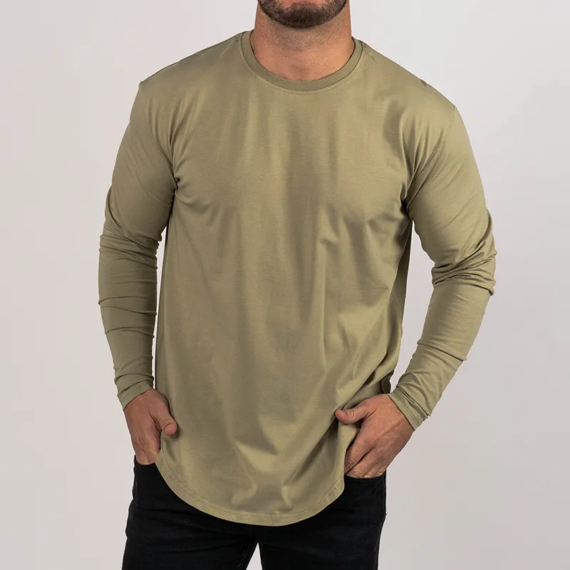 021 ESSENTIAL DROP-CUT LONG SLEEVE - OLIVE GREEN