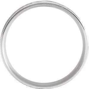 10K White Grooved Band 51290 - 6 mm