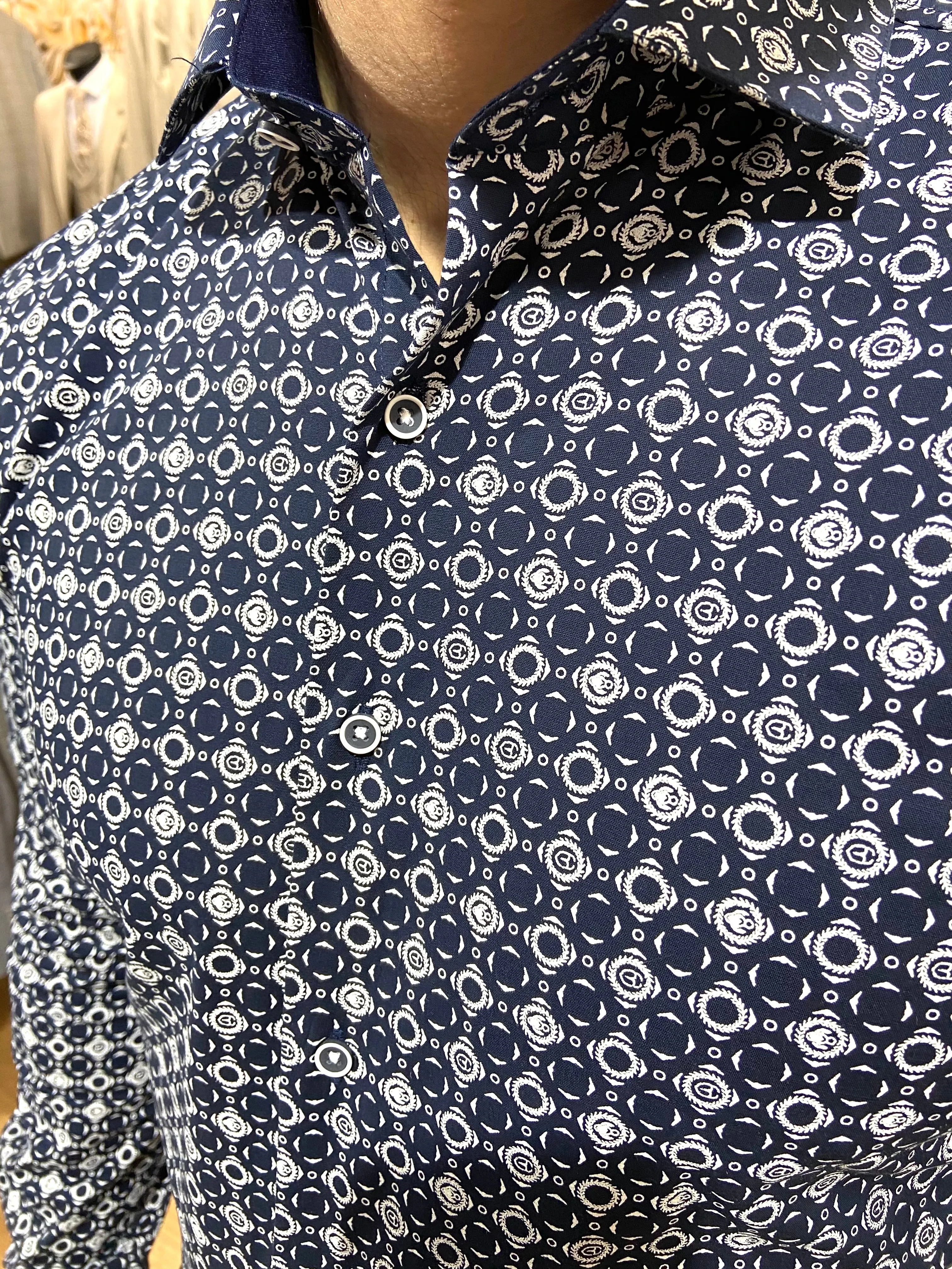 1201 Navy L/S Shirt