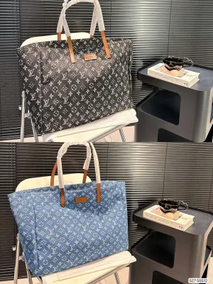 2 Colors - Vintage Denim Concave Tote Bag