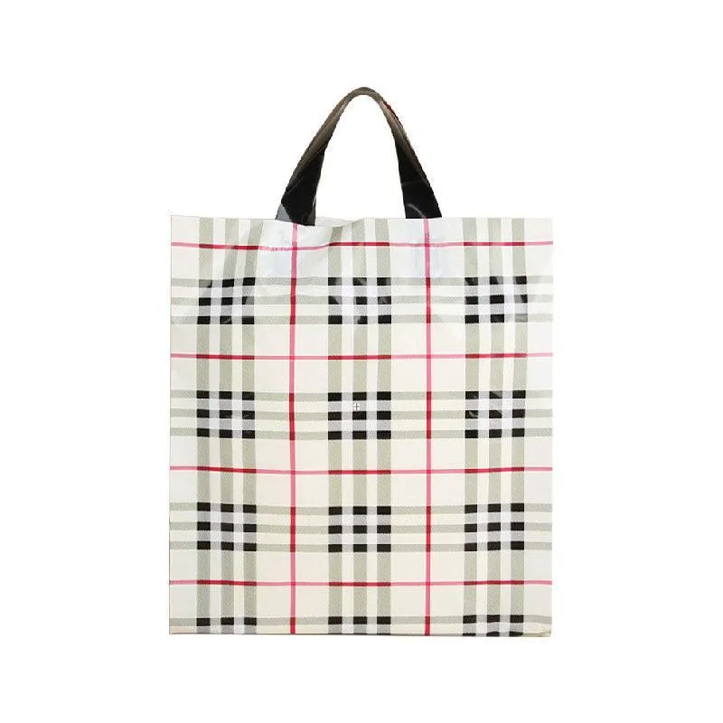 50x Reusable Plastic Tote Bag Eco Friendly Shopping Bags Durable Large Capacity