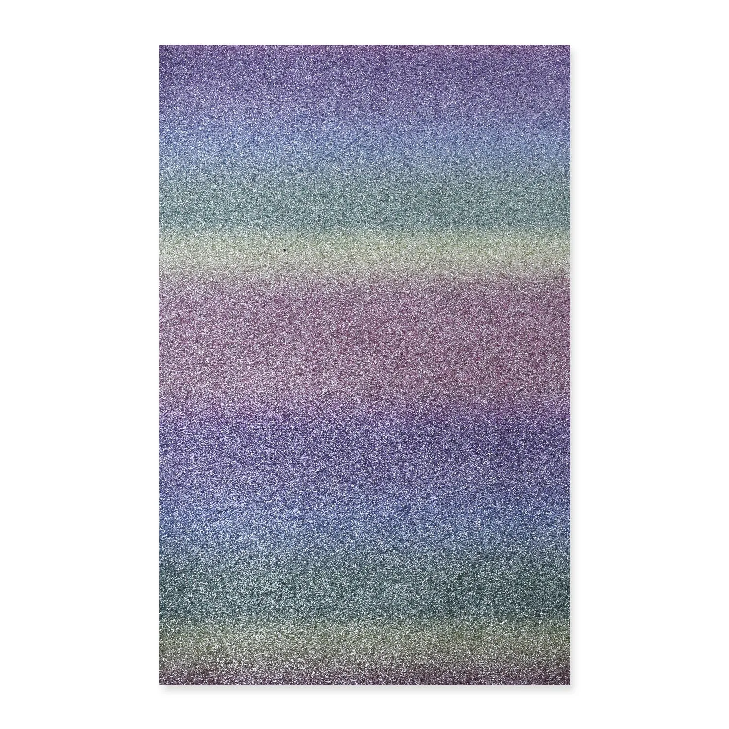 8*12" Silver Rainbow Glitter Faux leather sheets Glitter Fabric for Crafts and Hair Bows 1pcs 102636