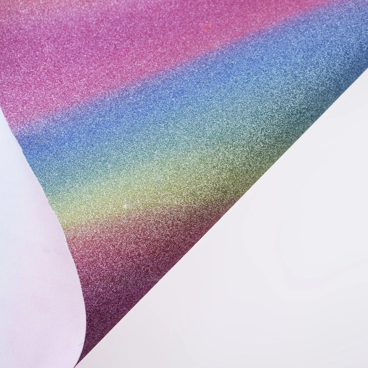 8*12" Silver Rainbow Glitter Faux leather sheets Glitter Fabric for Crafts and Hair Bows 1pcs 102636