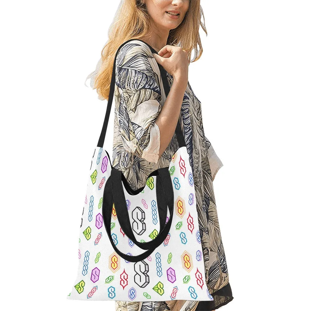 90s Graffiti Super S All Over Print Canvas Tote Bag