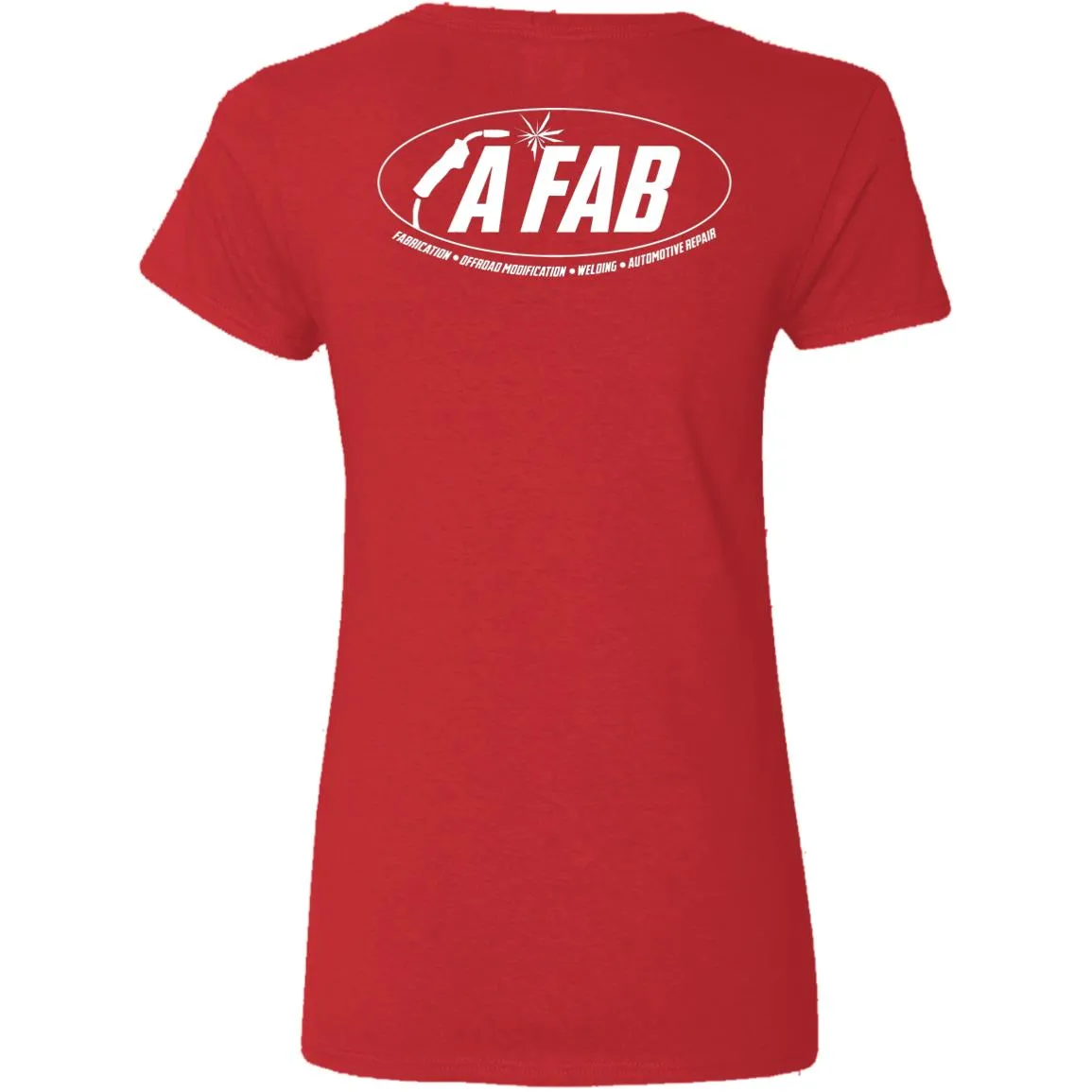 A Fab white logo G500VL Ladies' 5.3 oz. V-Neck T-Shirt