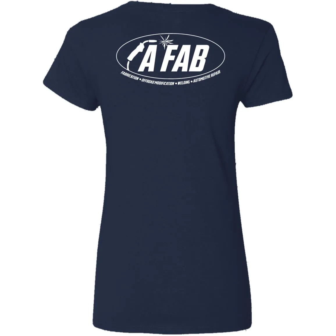 A Fab white logo G500VL Ladies' 5.3 oz. V-Neck T-Shirt