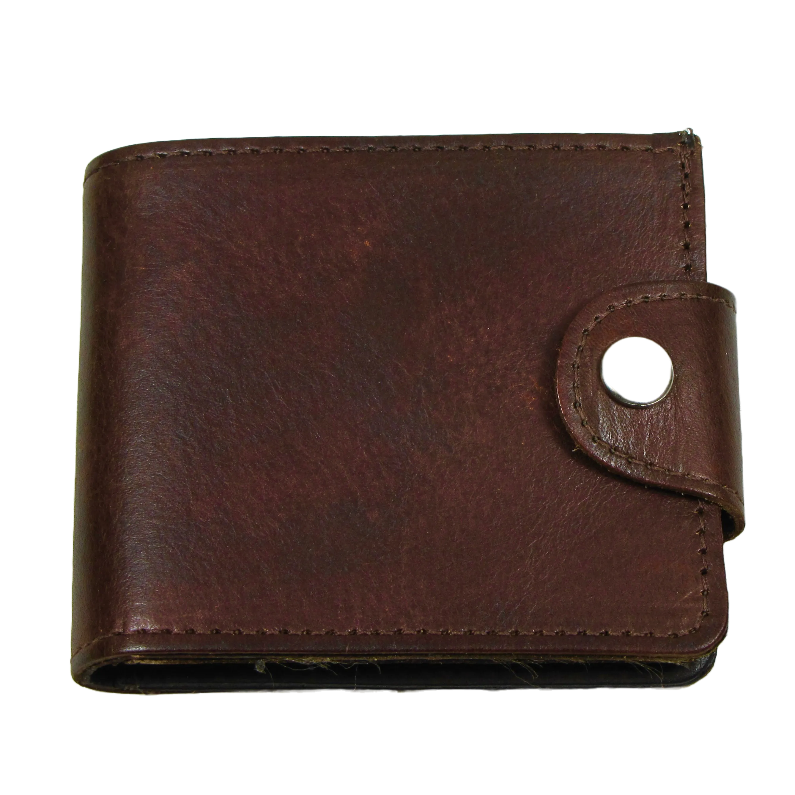 AB320-46 - Antique Finish Snap Wallet w/Coin Pocket