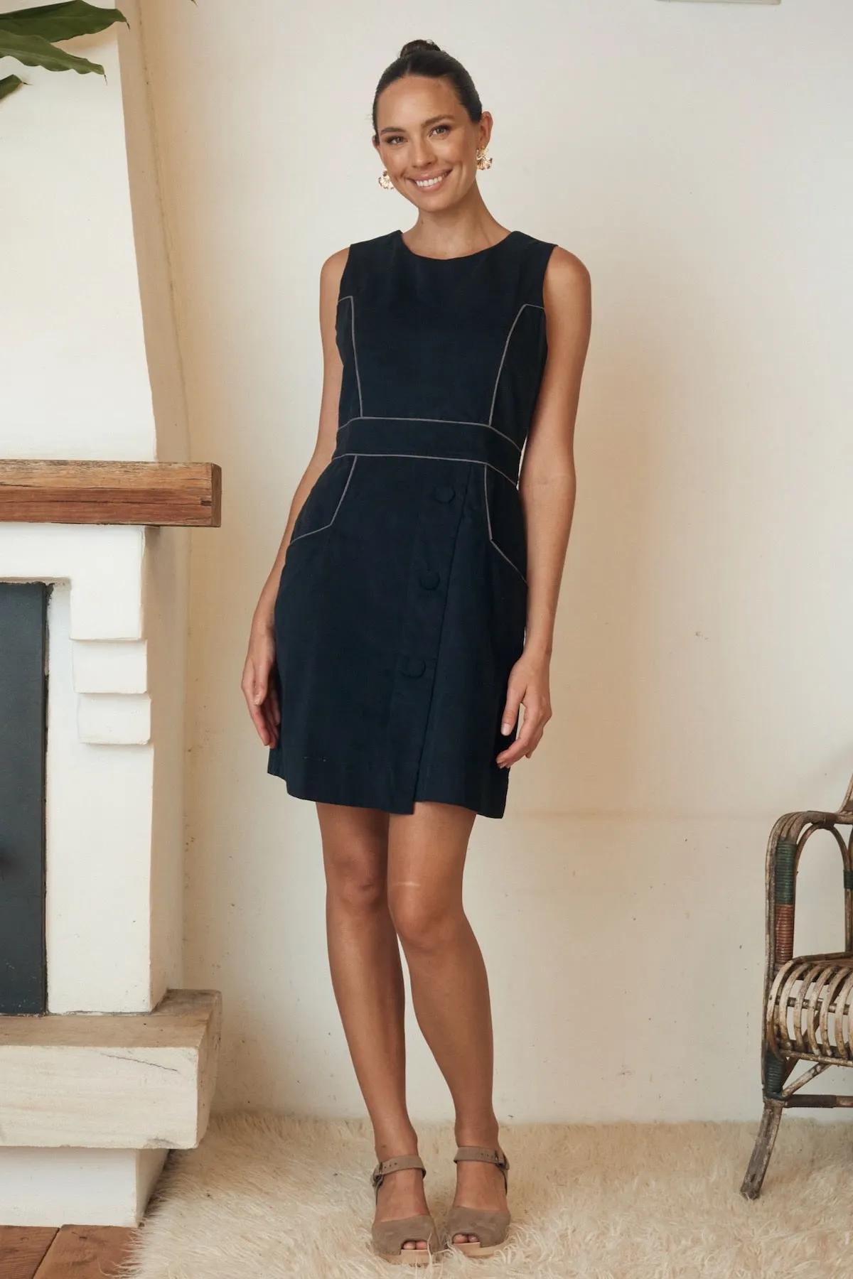 Abby Tunic Corduroy - Midnight
