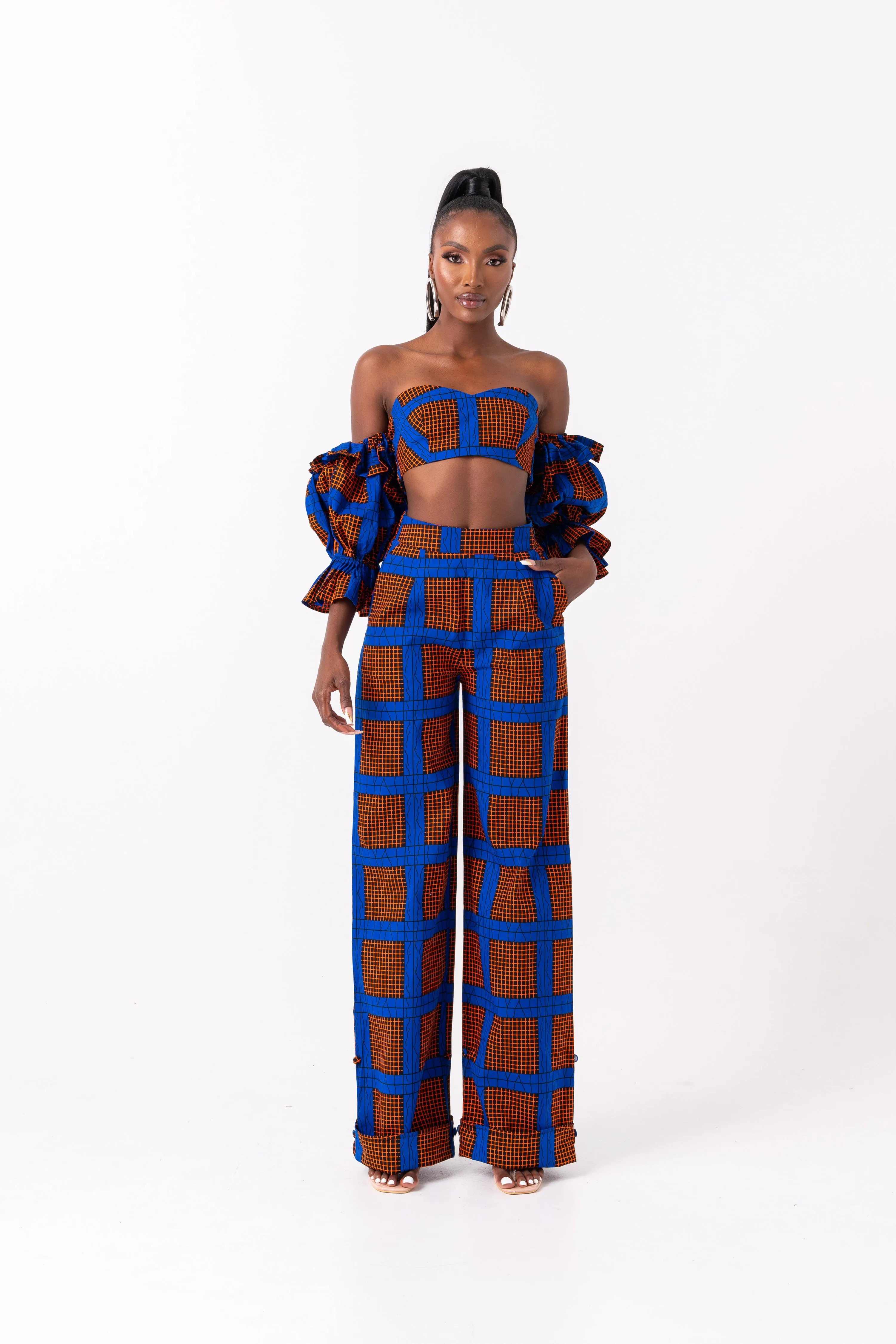 ADEBOLA African print crop top