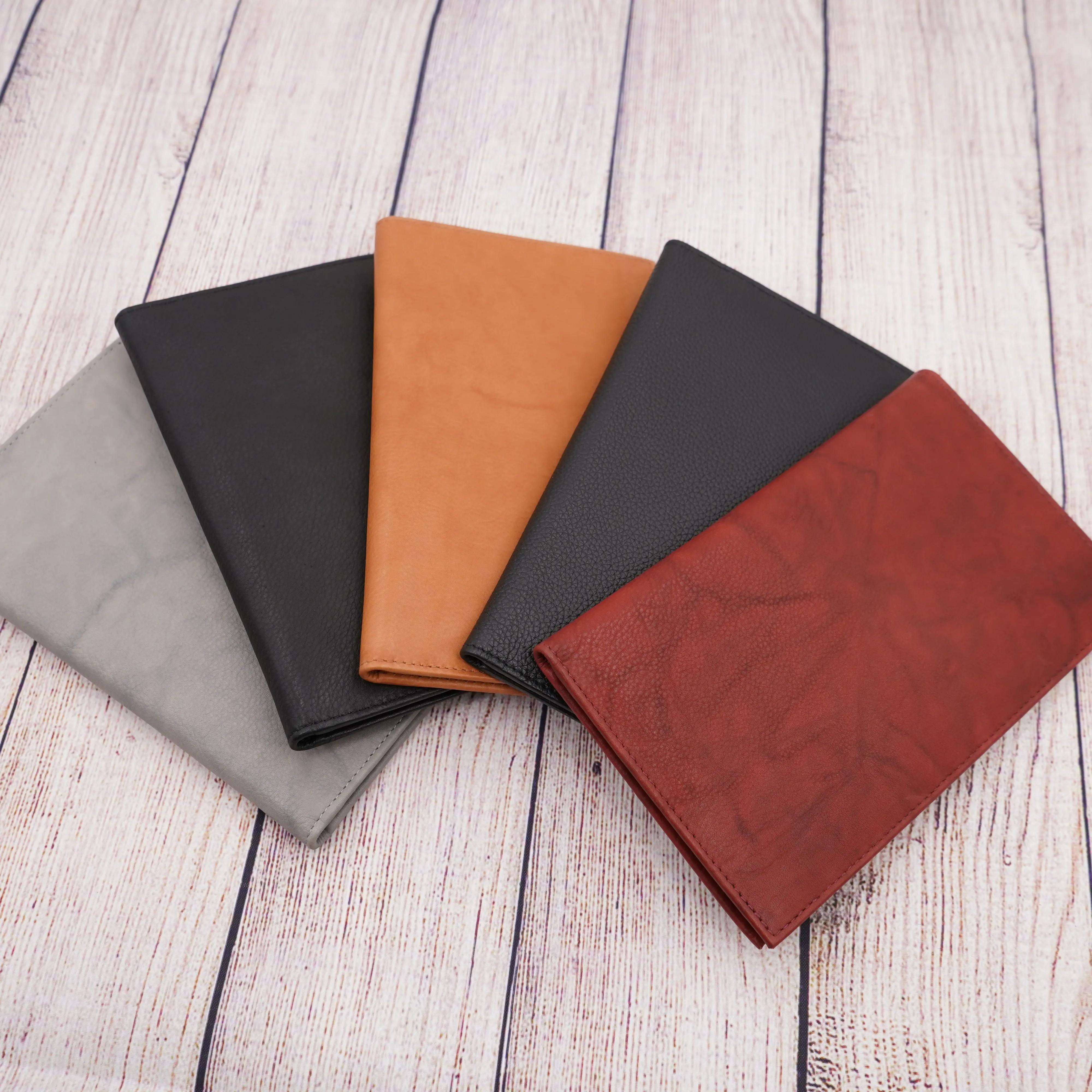 AG Wallets RFID Full Grain Napa Cowhide Leather Credit Card Organizer Long Wallet, Holds Up To 20 Cards, 2 Side Cash Slots