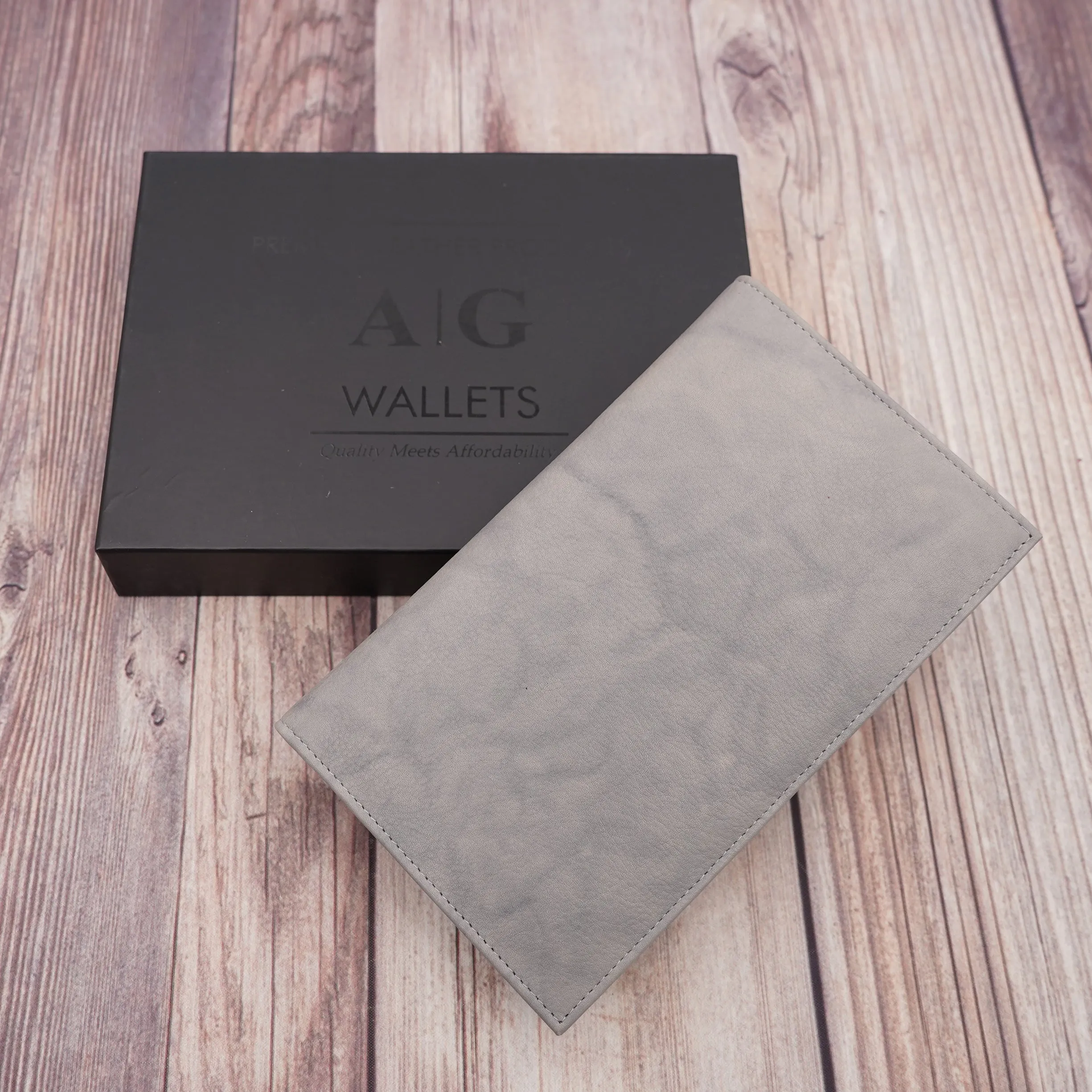 AG Wallets RFID Full Grain Napa Cowhide Leather Credit Card Organizer Long Wallet, Holds Up To 20 Cards, 2 Side Cash Slots