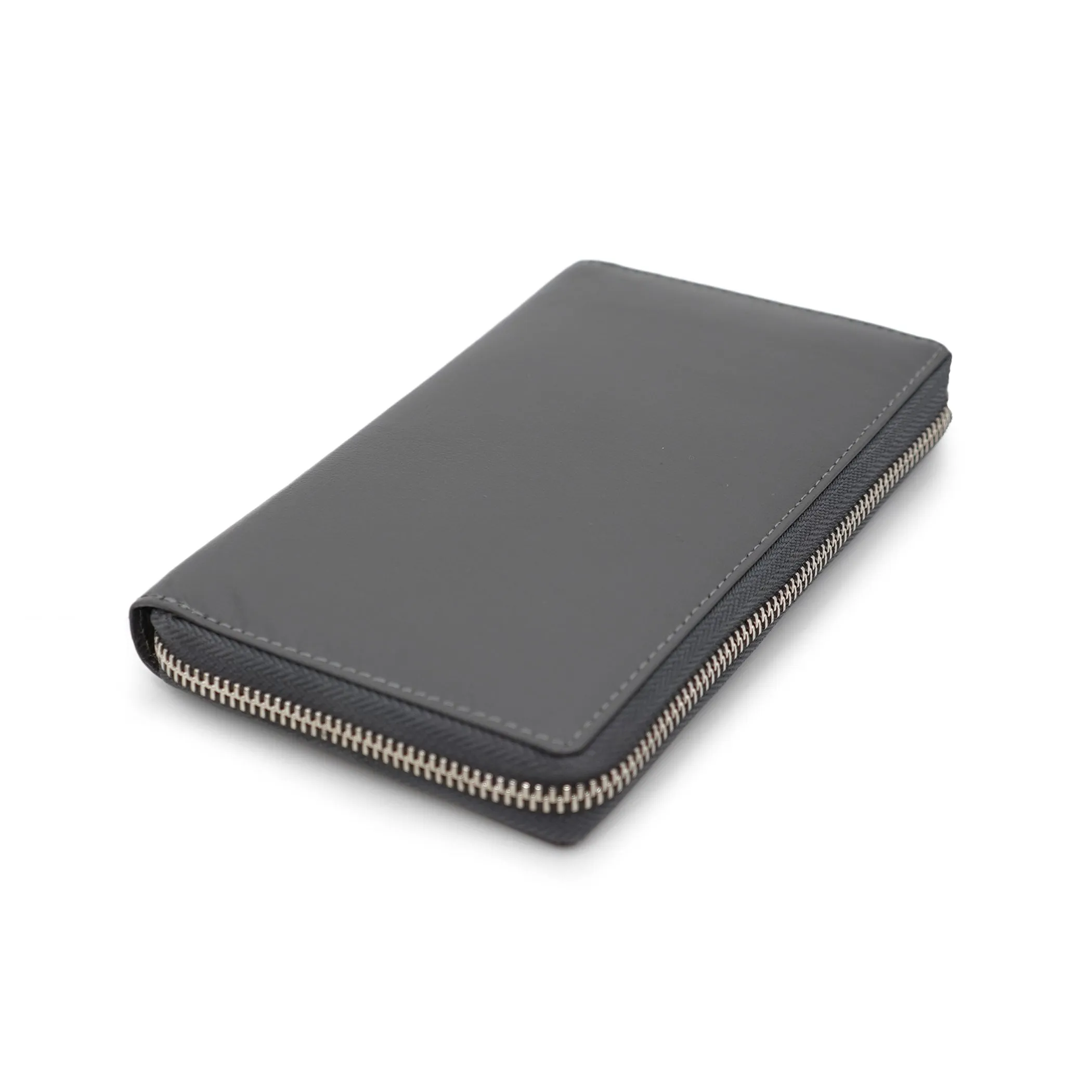 AG Wallets Soft Napa Leather RFID Safe 20 Credit Card Holder Zipper Slim Bifold Wallet & Organizer