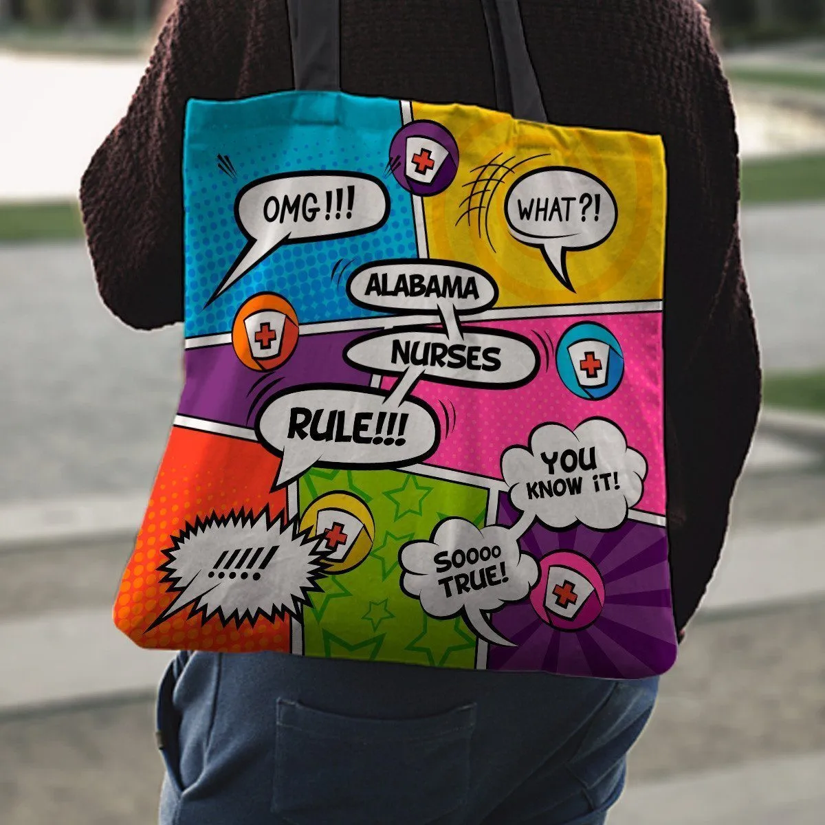 AL Comic Nurse Tote Bag