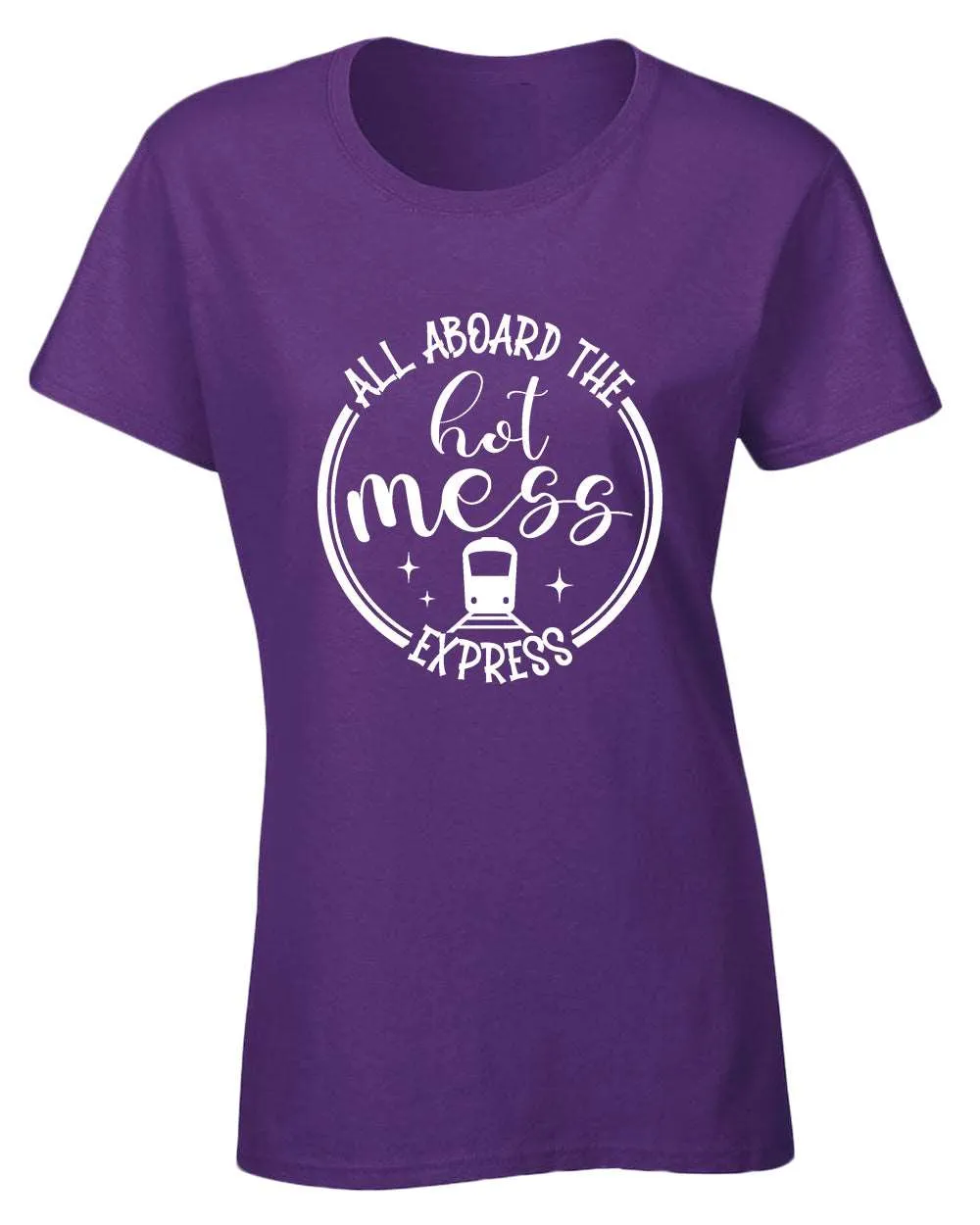 All aboard, the hot mess express funny mom tees