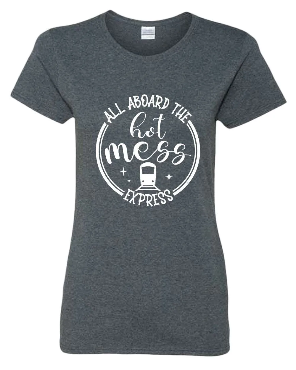 All aboard, the hot mess express funny mom tees
