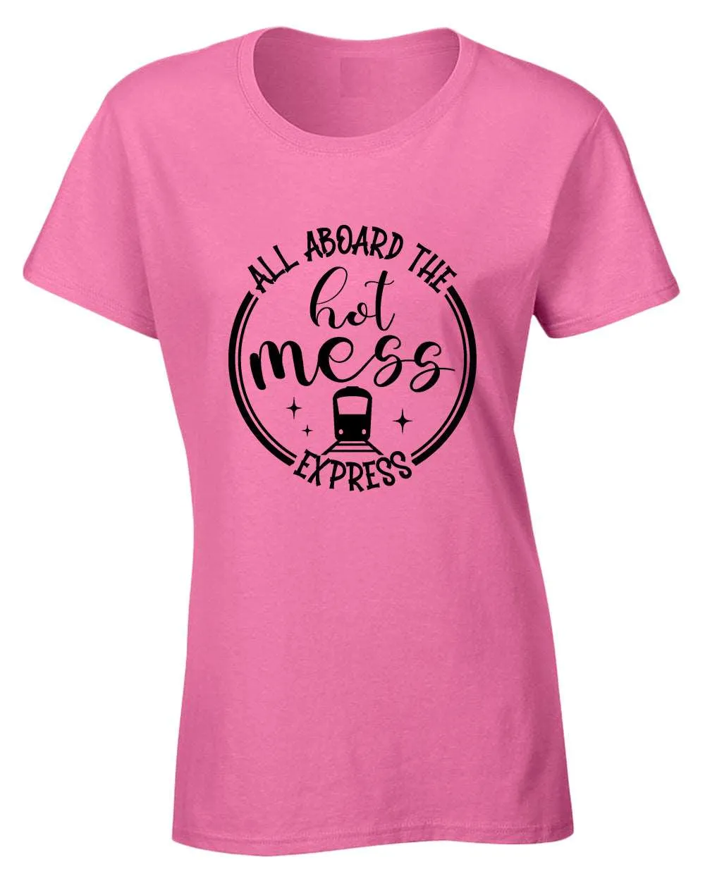 All aboard, the hot mess express funny mom tees