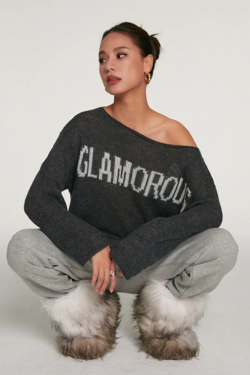 Alpaca Off-Shoulder Sweater