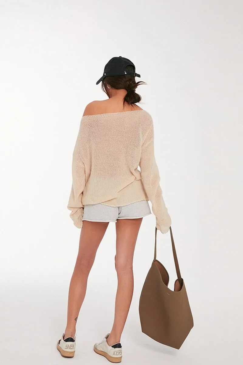Alpaca Off-Shoulder Sweater