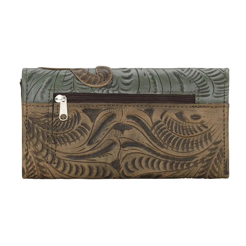American West Handbag Annie's Secret Collection: Leather Tri-Fold Western Wallet