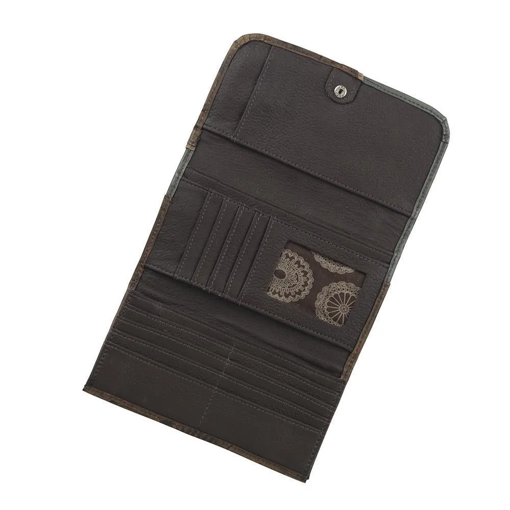 American West Handbag Annie's Secret Collection: Leather Tri-Fold Western Wallet