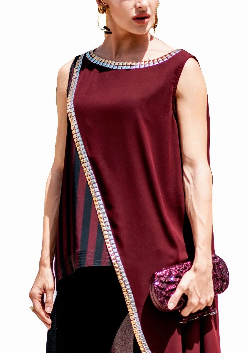 Amora Glam - Maroon Tunic