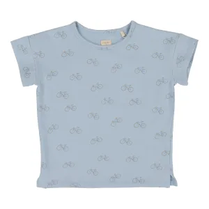 Analogie All Over Bike T-Shirt - Light Blue (Graphic Denim Collection)