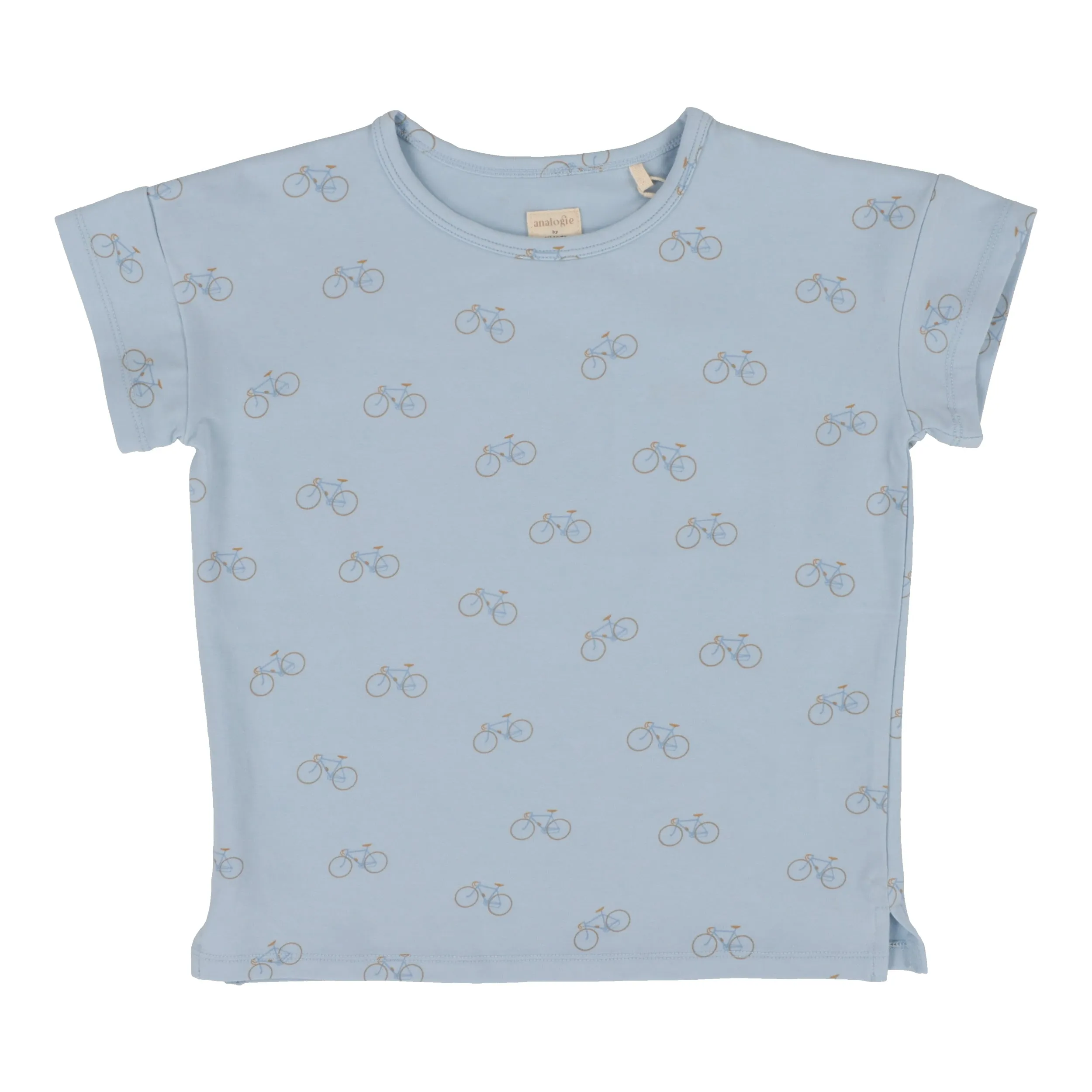 Analogie All Over Bike T-Shirt - Light Blue (Graphic Denim Collection)