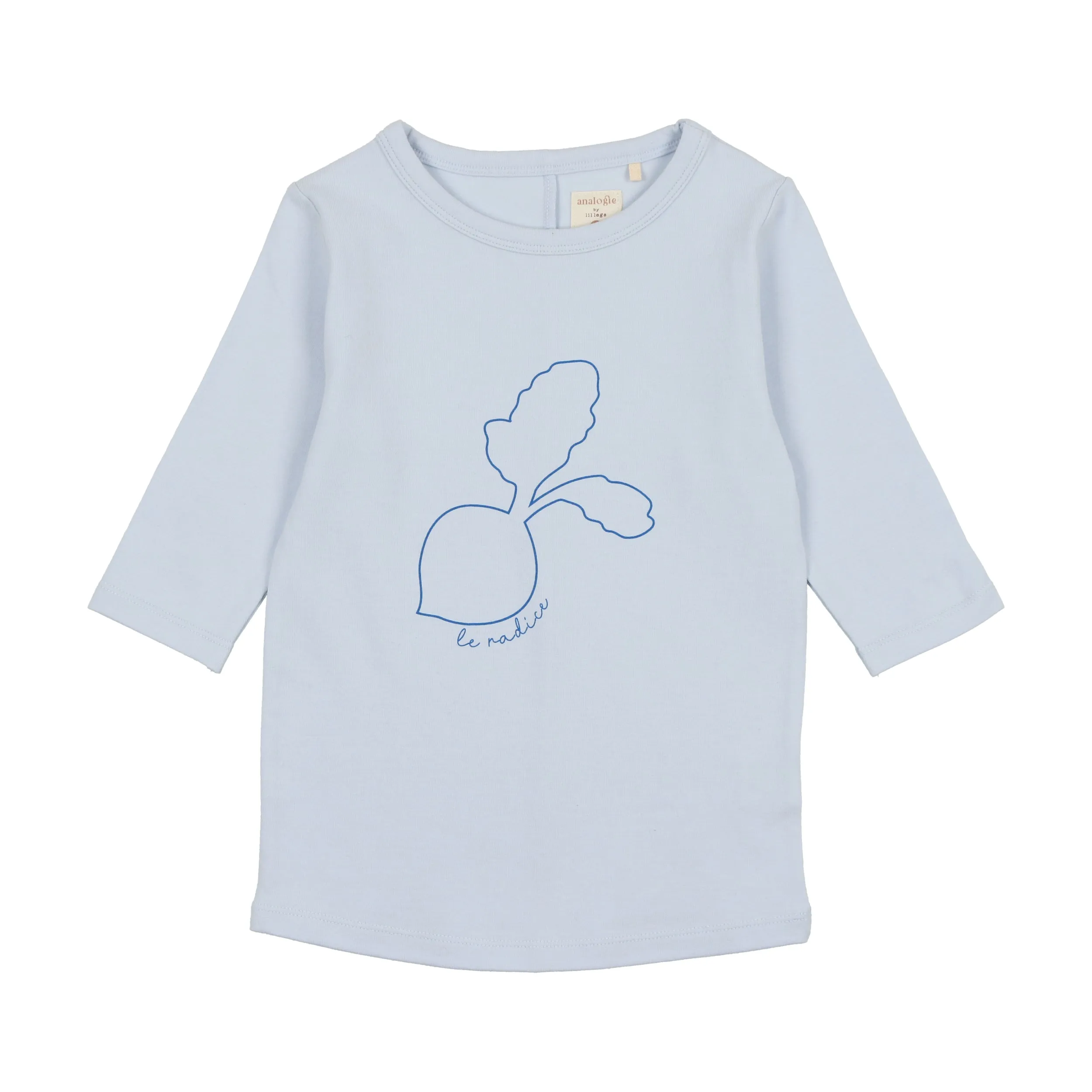 Analogie Radish T-Shirt Three Quarter Sleeve - Pale Blue