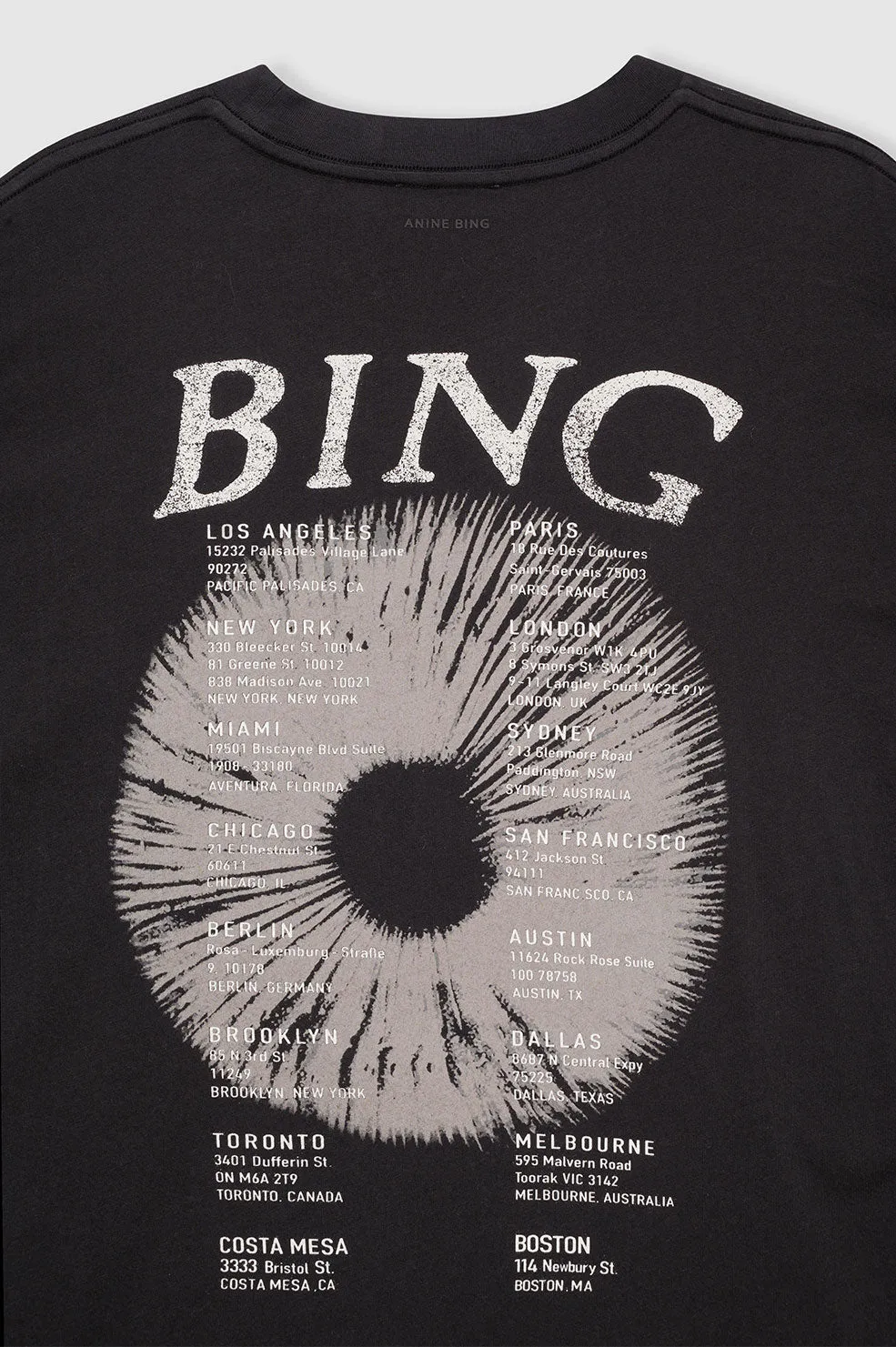 Anine Bing Walker Tee Brand in Vintage Black