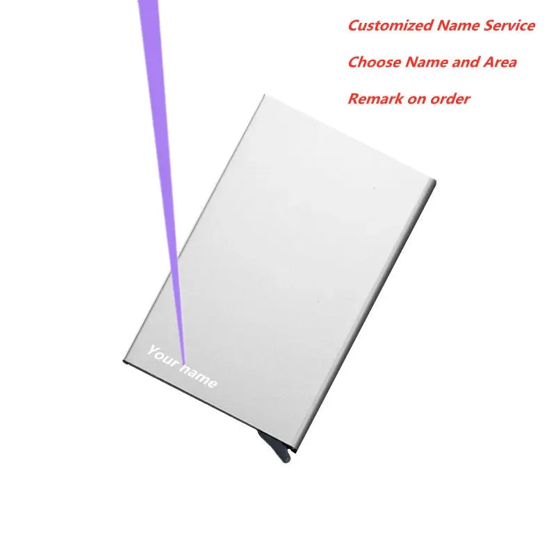 Anti-theft ID Credit Card Holder Minimalist Porte Carte Thin Aluminium Metal Wallets Pocket Case Bank Women Men Credit Card Box