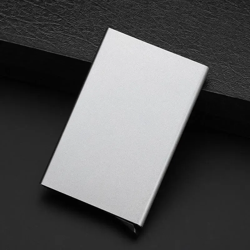 Anti-theft ID Credit Card Holder Minimalist Porte Carte Thin Aluminium Metal Wallets Pocket Case Bank Women Men Credit Card Box