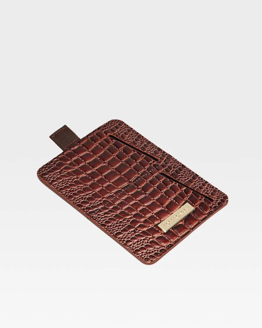 Apollo 2 Passport Holder in Caramel Brown