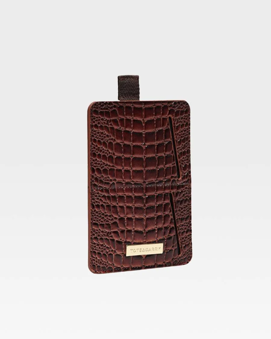 Apollo 2 Passport Holder in Caramel Brown