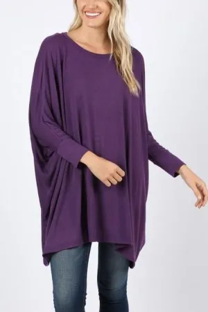 APRIL PONCHO TUNIC PURPLE-