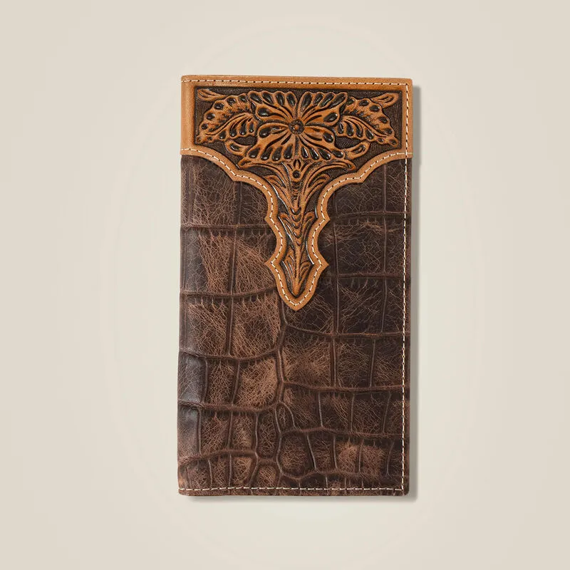 Ariat Alligator Rodeo Wallet & Checkbook Cover