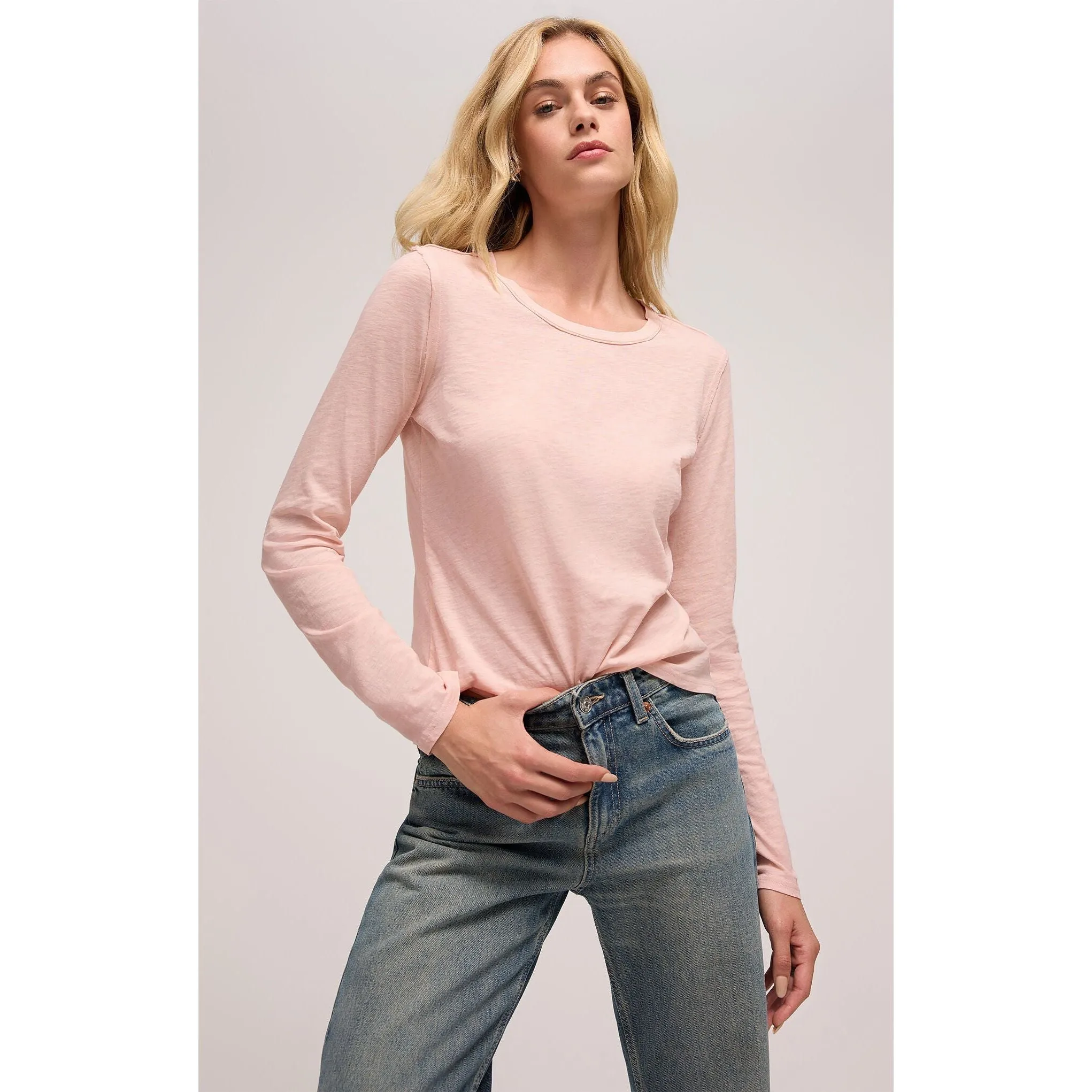 Arlet Slub Top in Pink Salt