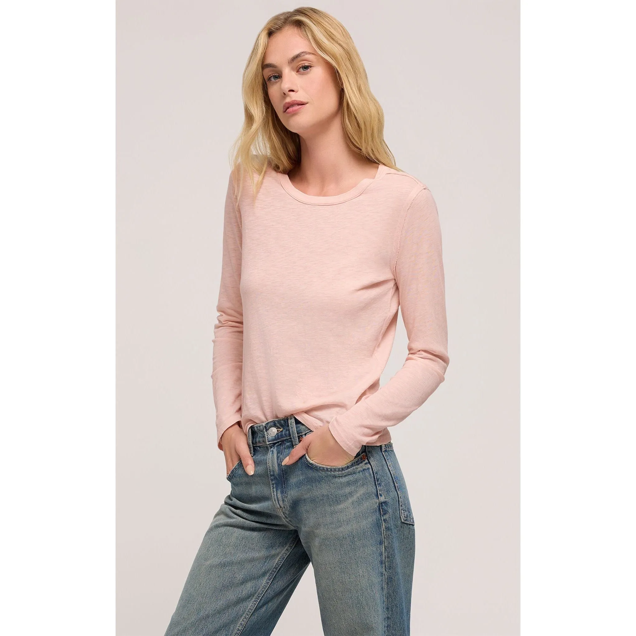 Arlet Slub Top in Pink Salt
