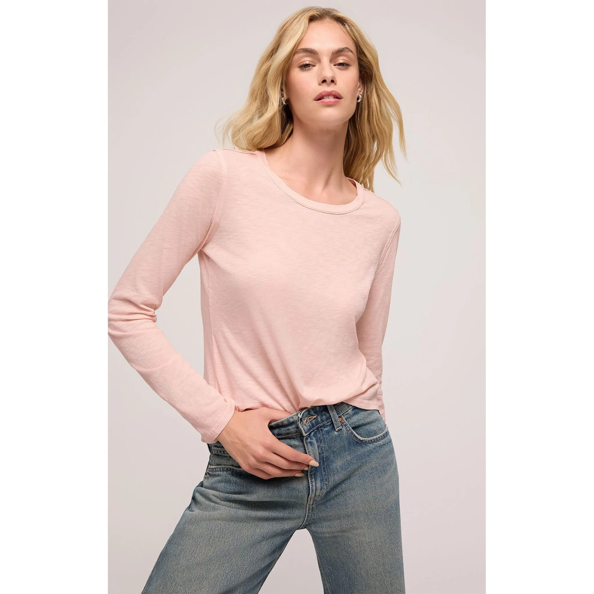 Arlet Slub Top in Pink Salt