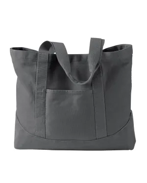 Authentic Pigment Pigment-Dyed Large Canvas Tote | Smoke