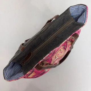Backyard 'Kathleen' Tote Bag ~ Canvas/Leather