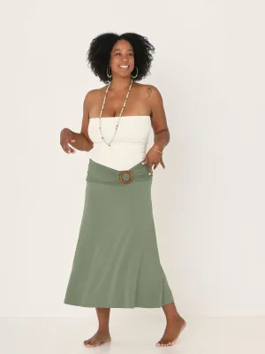 Bamboo Belt with Buckle - Eucalyptus