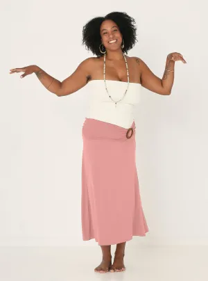Bamboo Belt with Buckle - Pink Clay