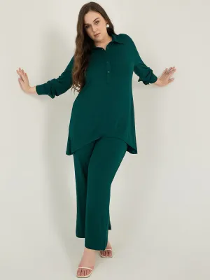 Bamboo Green Assymetric Tunic