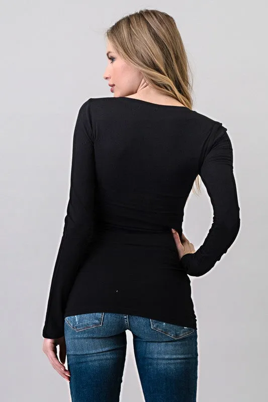 BASIC LONG SLEEVE TEE BLACK