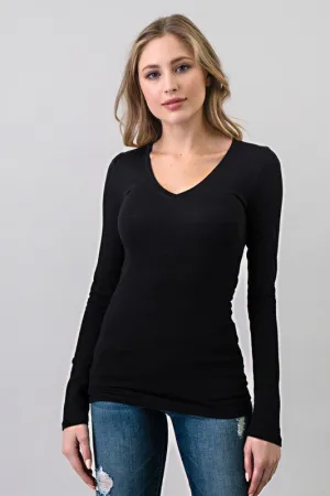 BASIC LONG SLEEVE TEE BLACK