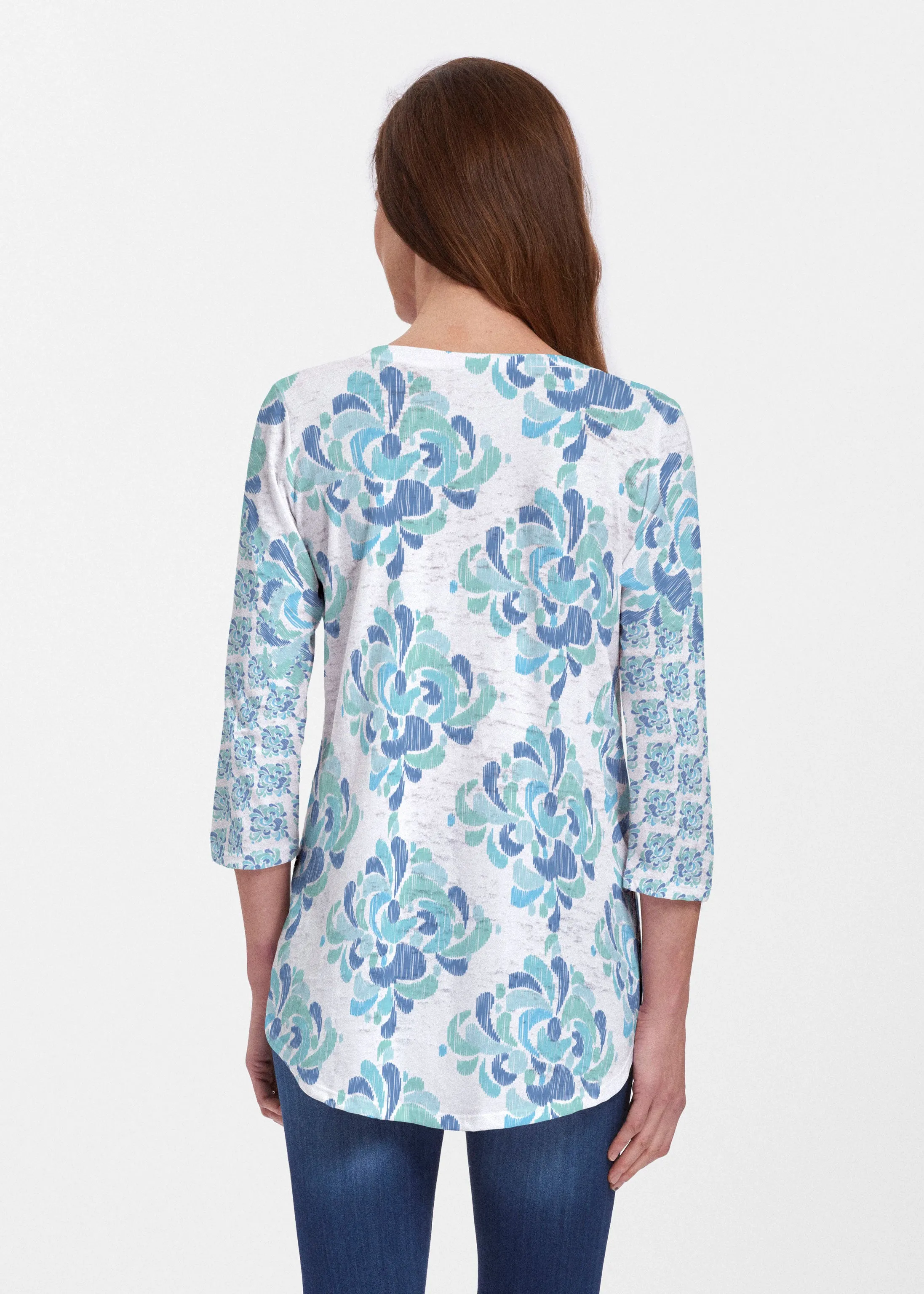 Be Jeweled (7811) ~ Signature V-neck Flowy Tunic