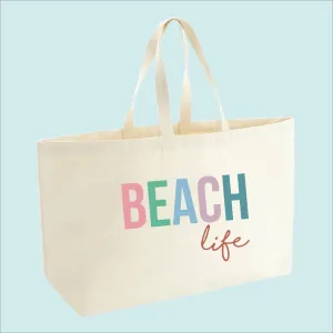 Beach Life Premium Canvas Oversized Tote Bag