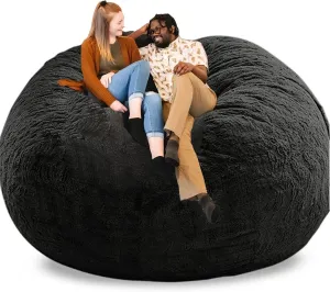 Bean Bag Chairs Giant Bean Bag Cover Only Soft Fluffy Fur Bean Bag 7Ft