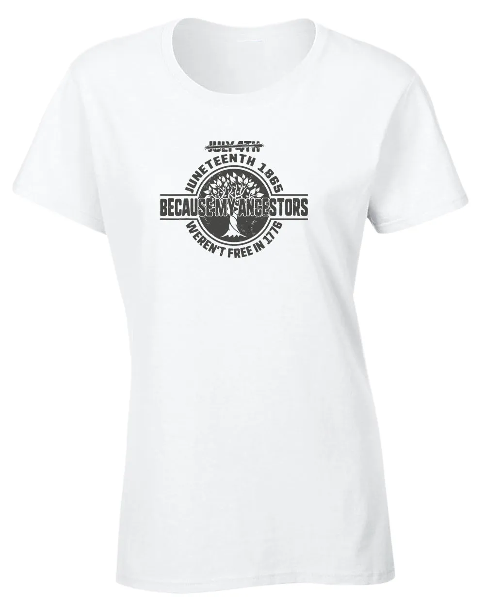 Because my ancestors weren't free in 1776 t-shirt